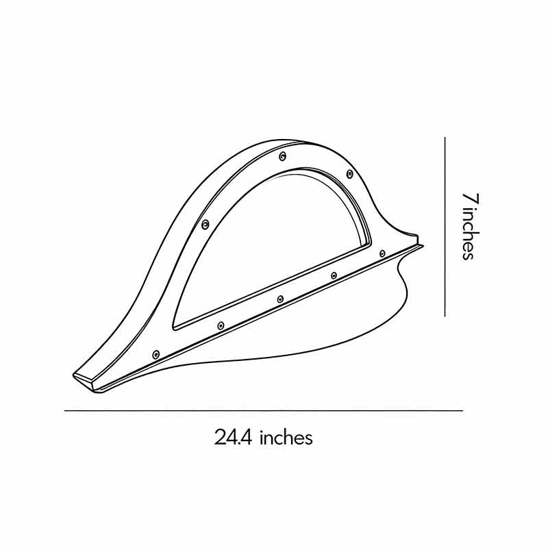 Arched Lawn Edge Light, Black Stainless Steel Landscape Light