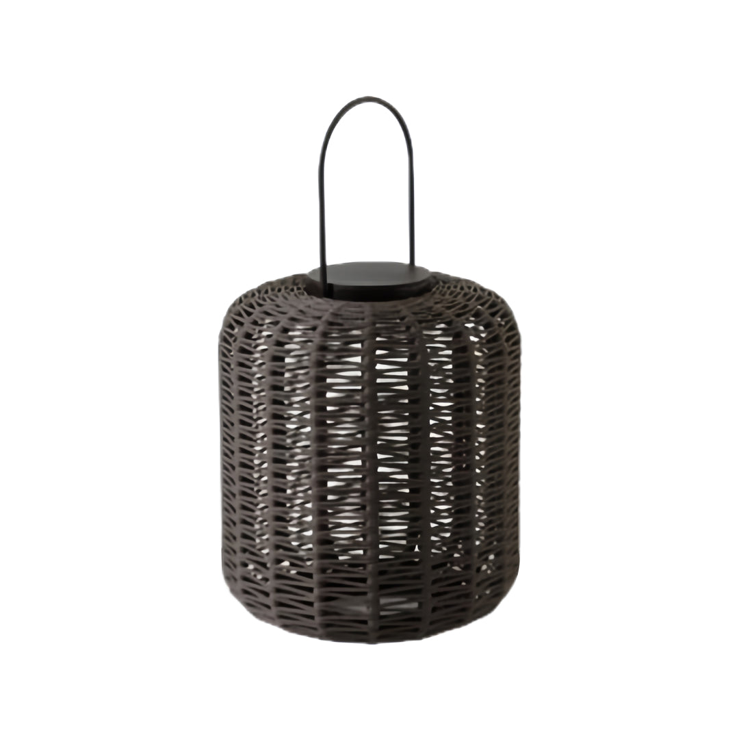 Woven Rope Lantern, Stainless Steel Frame Outdoor Floor Lantern