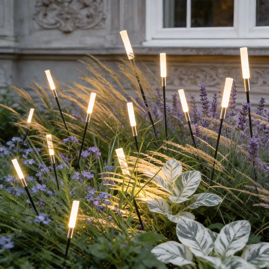 Reed Stake Garden Lights, Solar LED Stems for Beds and Borders, view 4