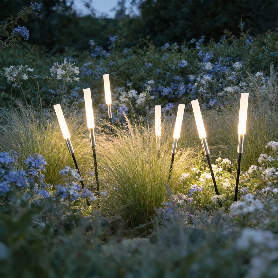 Reed Stake Garden Lights, Solar LED Stems for Beds and Borders, view 3