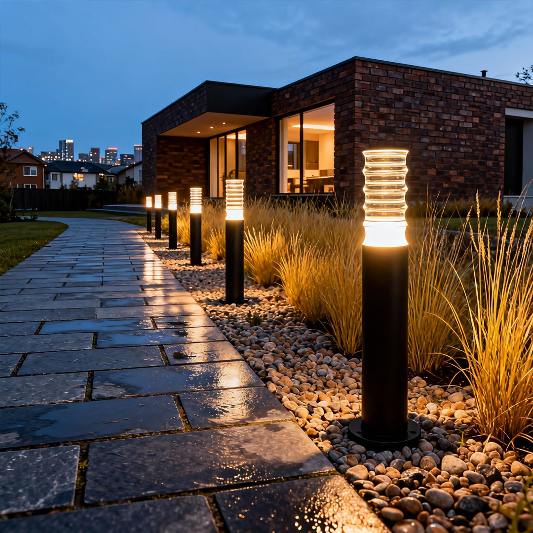 Bamboo Joint Bollard Light, Slim Sealed Aluminum Path Light, view 3