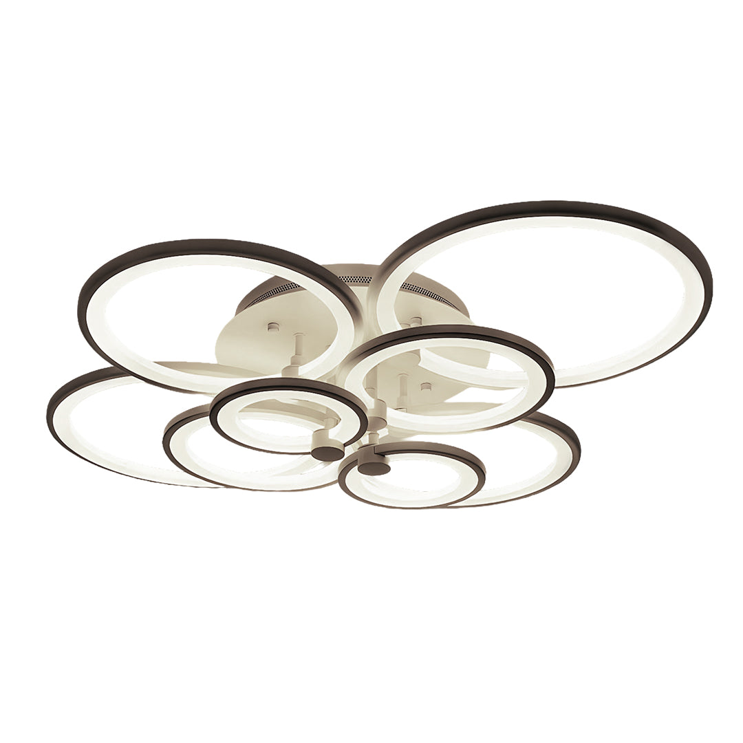 Overlapping Rings LED Ceiling Light, Acrylic Semi Flush Mount 24