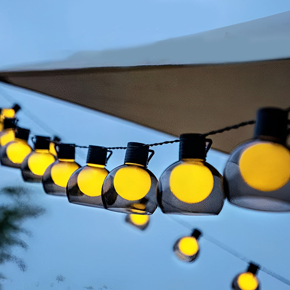 Globe String Lights, Multi Power Outdoor Patio and Pergola Set, view 6