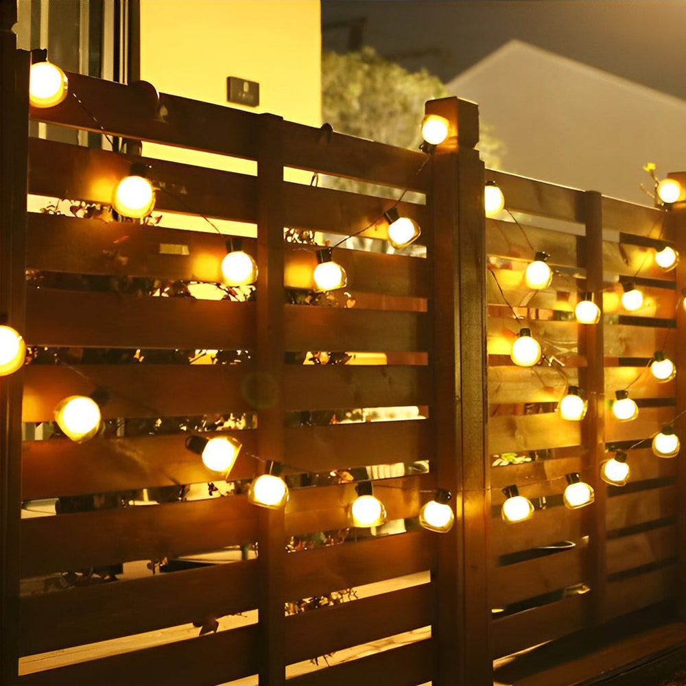 Globe String Lights, Multi Power Outdoor Patio and Pergola Set, view 4