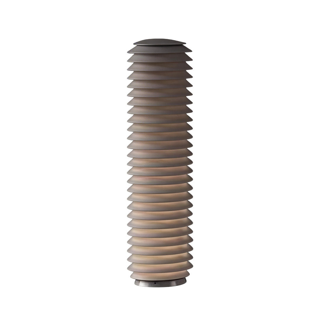 Stacked Fin Bollard Light, Stainless Steel Landscape Path Lamp