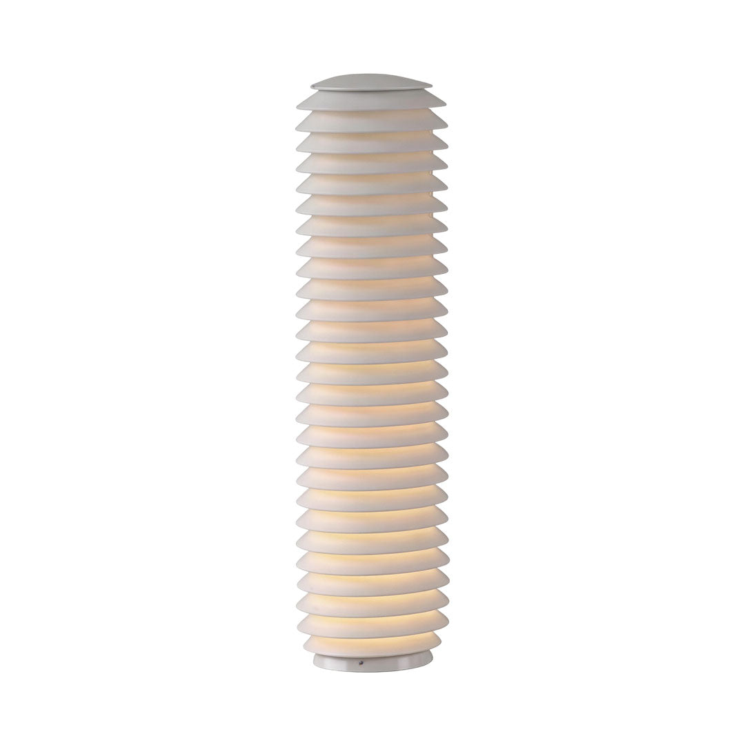 Stacked Fin Bollard Light, Stainless Steel Landscape Path Lamp