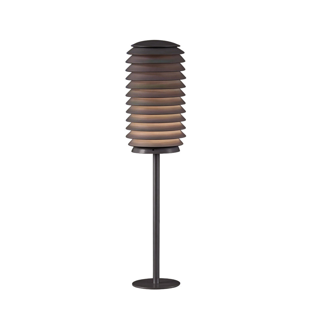 Stacked Fin Bollard Light, Stainless Steel Landscape Path Lamp
