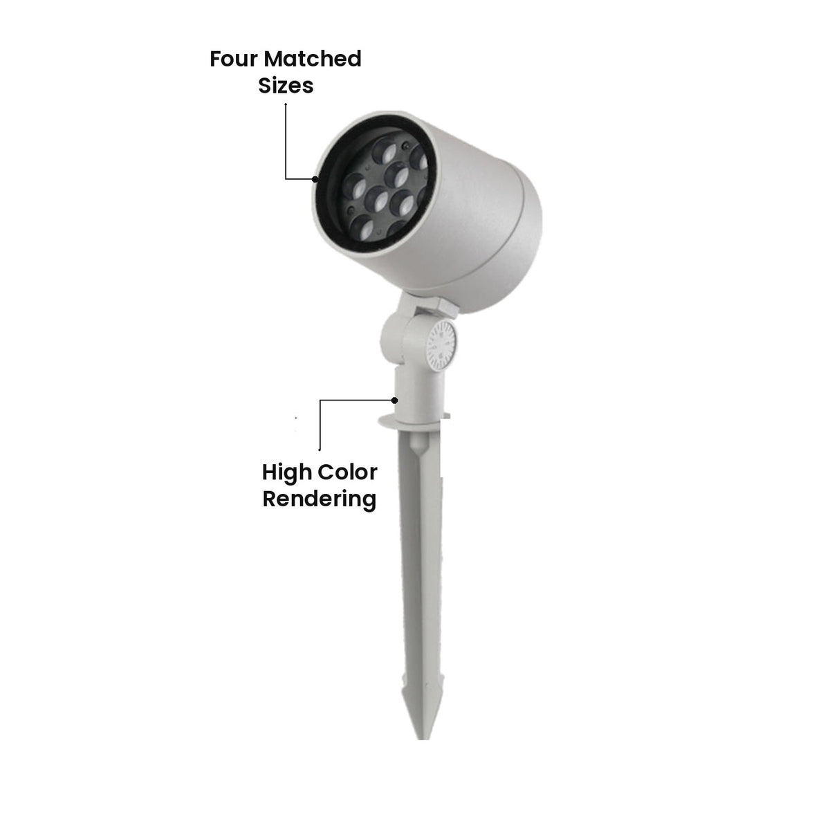 Low Voltage Tree Uplight: Four Matched Sizes, High Color Rendering