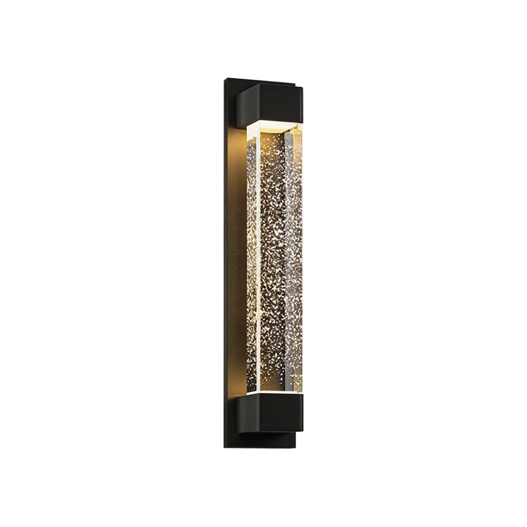 Bubble Glow Linear Wall Sconce, Black Stainless Steel Wall Light