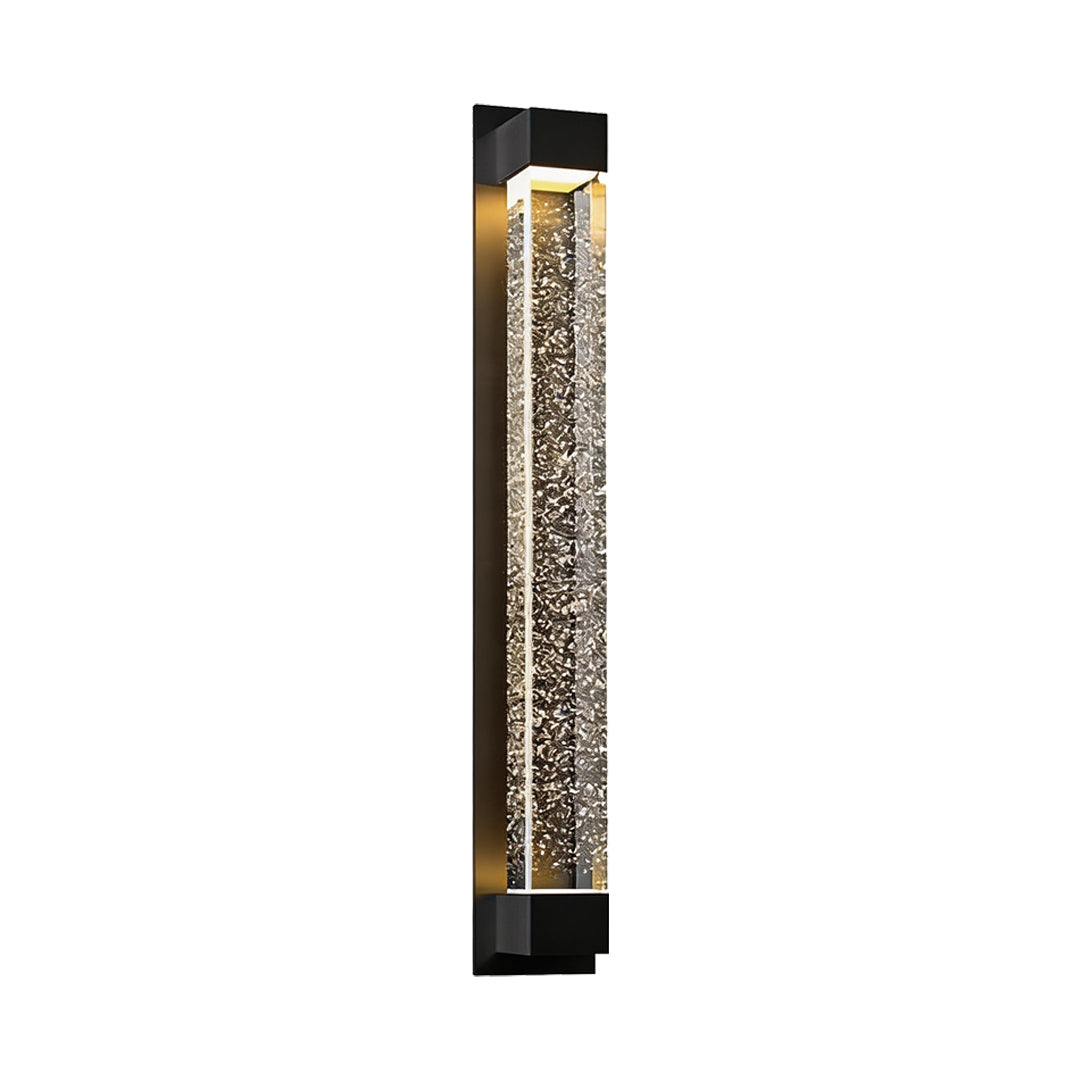 Bubble Glow Linear Wall Sconce, Black Stainless Steel Wall Light