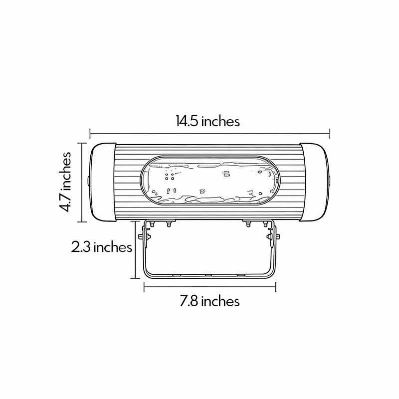 Water Ripple Projection Spotlight, Black Aluminum Outdoor Light