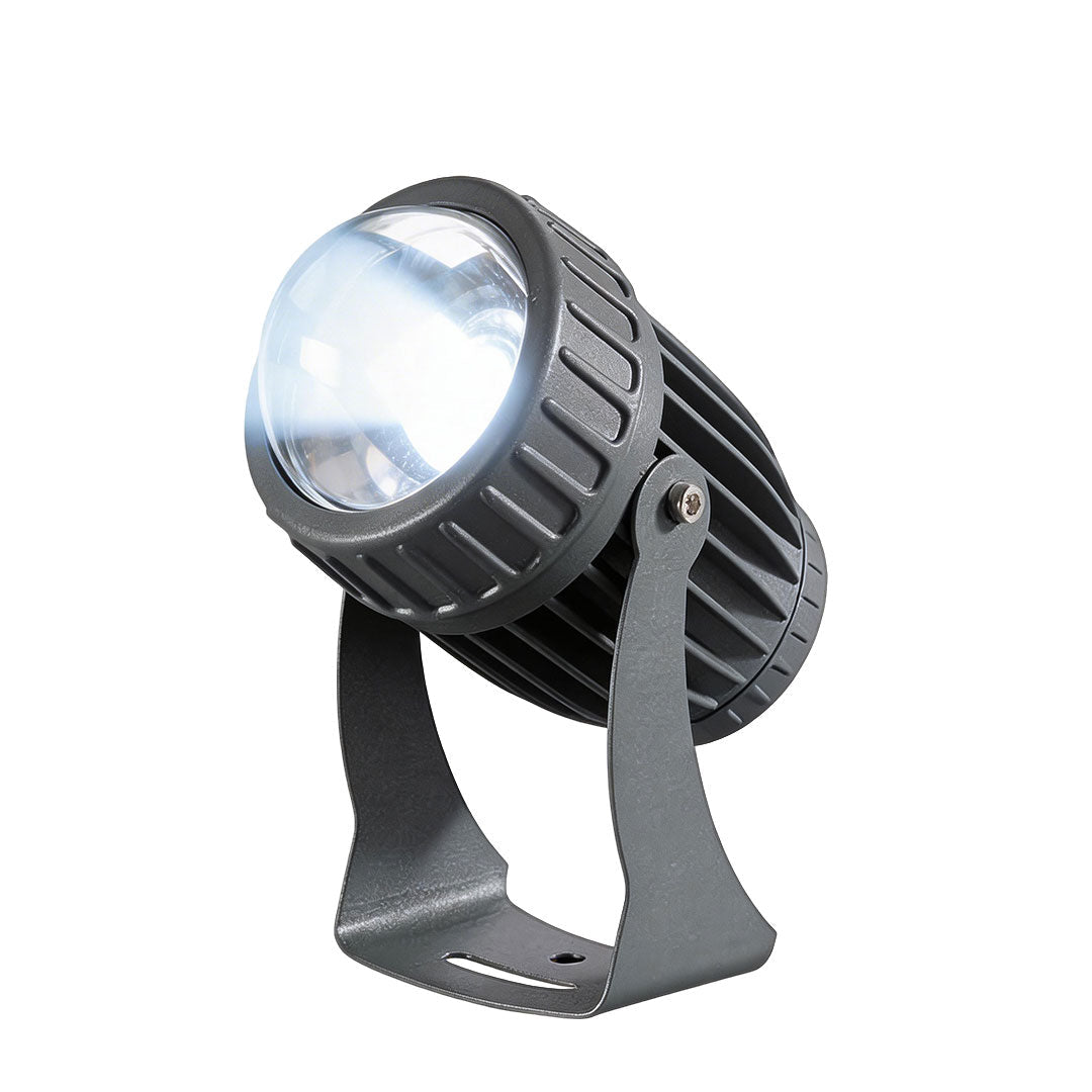 Compact Landscape Spotlight Set, Gray Aluminum Garden Light, view 5