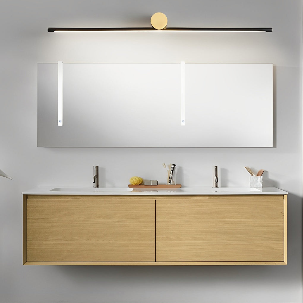 Two Tone Cylinder Vanity Light, Copper Bathroom Bar Light