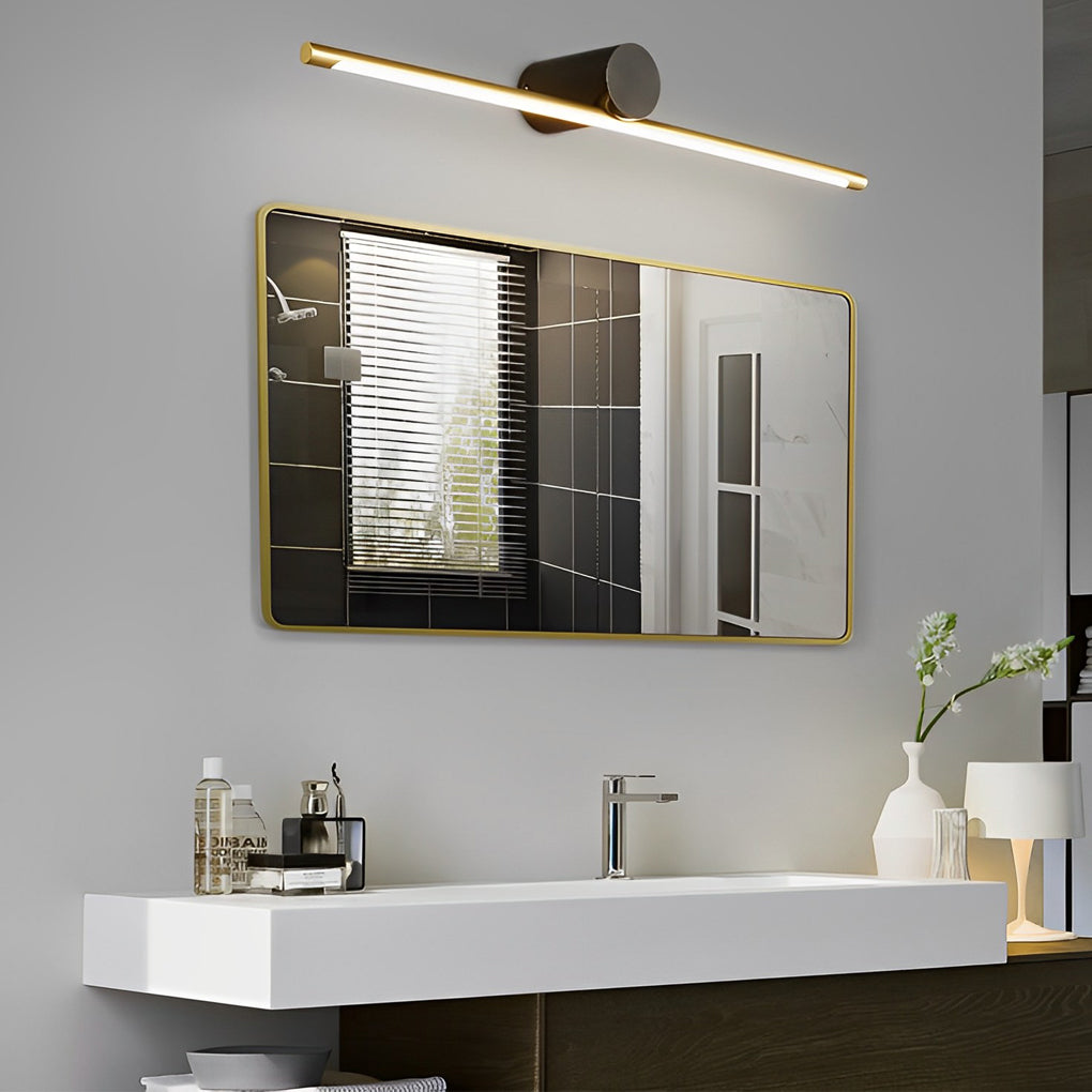 Two Tone Cylinder Vanity Light, Copper Bathroom Bar Light