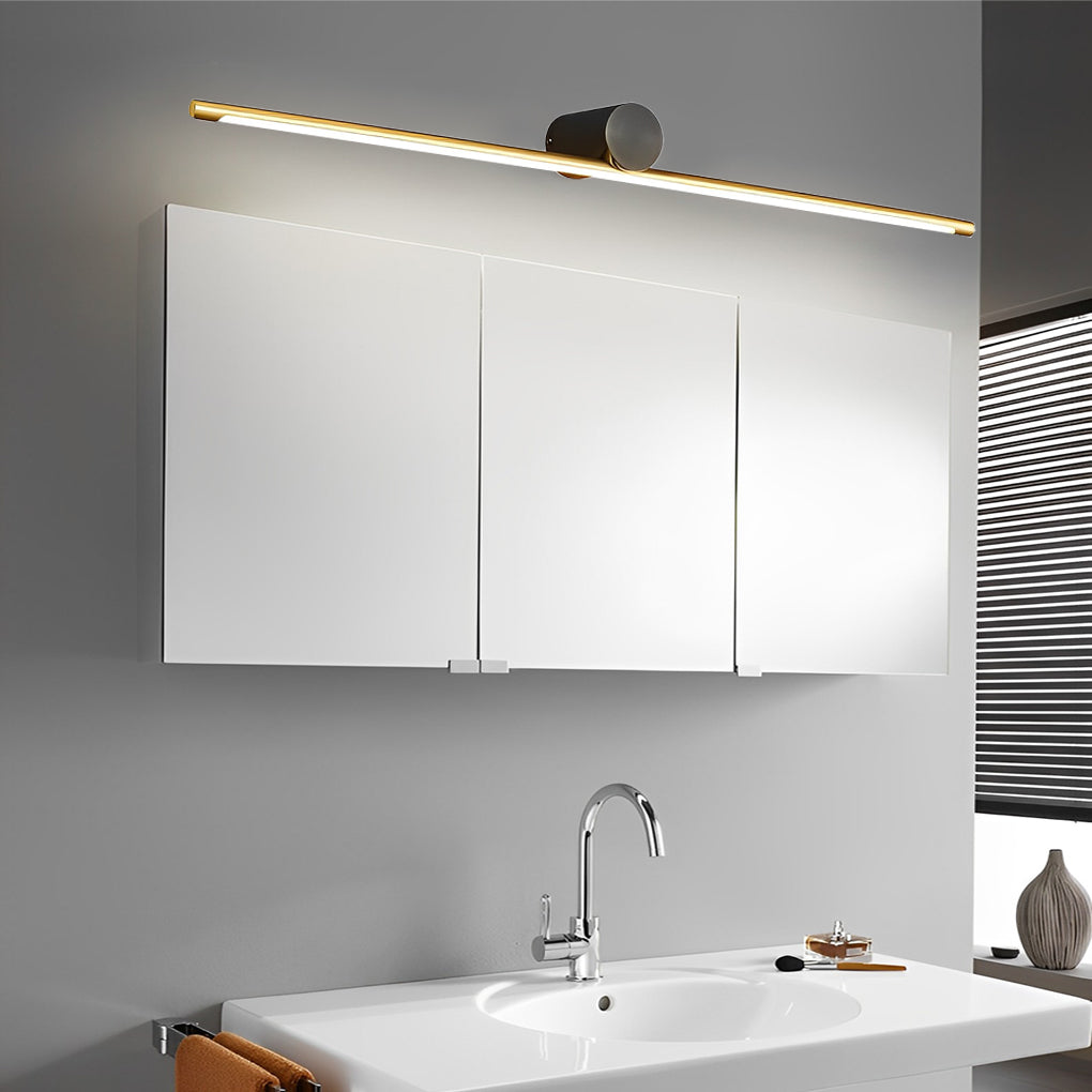 Two Tone Cylinder Vanity Light, Copper Bathroom Bar Light