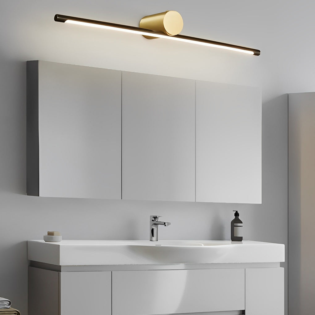 Two Tone Cylinder Vanity Light, Copper Bathroom Bar Light