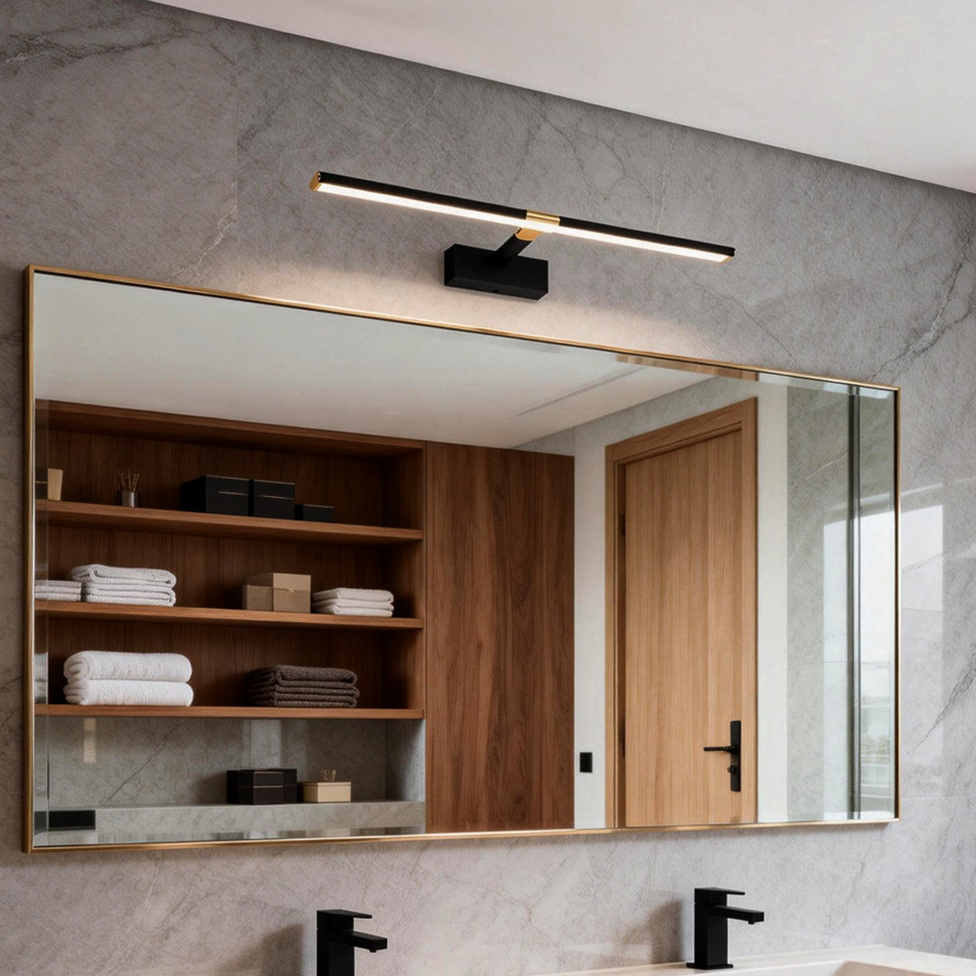 Extending Arm Vanity Light, Matte Aluminum LED Bath Bar