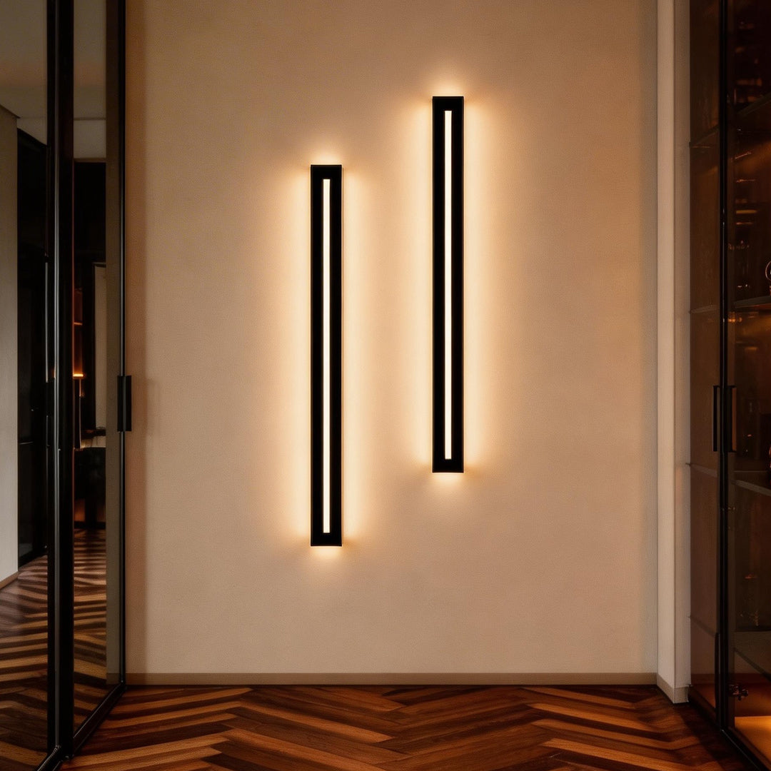 Slimline Linear Wall Sconce, Iron and Acrylic Bar Light