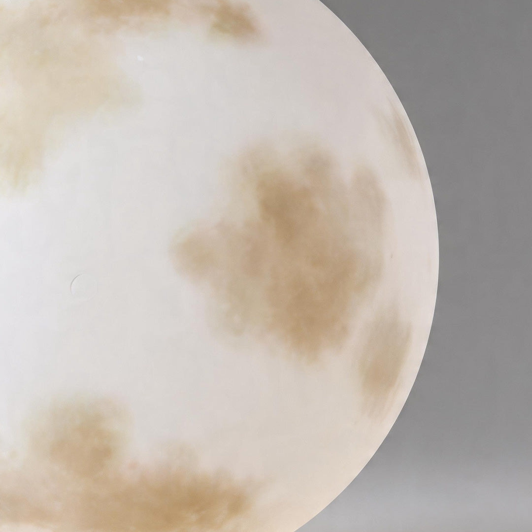 Moon Globe Pillar Light, Textured Resin Outdoor Garden Light 14
