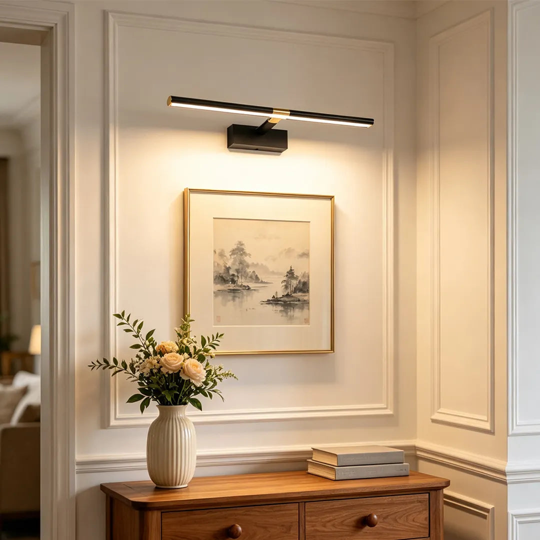 Extending Arm Vanity Light, Matte Aluminum LED Bath Bar