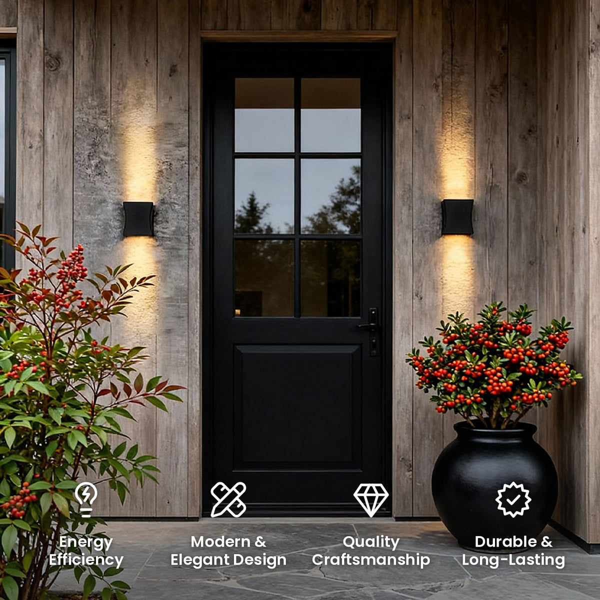 Minimal Up and Down Wall Light: energy efficiency, modern and elegant design, quality craftsmanship, durable and long-lasting