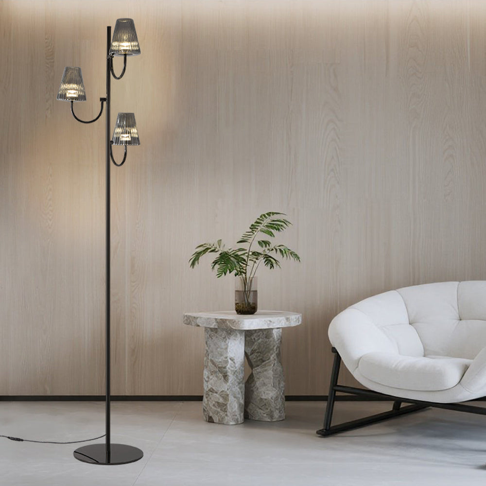 Minimalist Black Floor Lamp, Contemporary Standing Accent Light, view 2