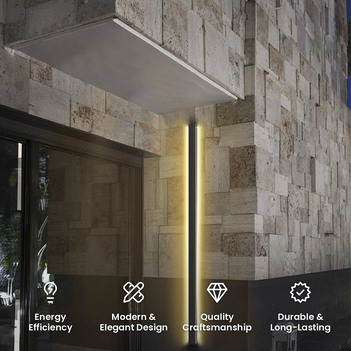 Minimalist Long Linear Wall Light: energy efficiency, modern and elegant design, quality craftsmanship, durable and long-lasting