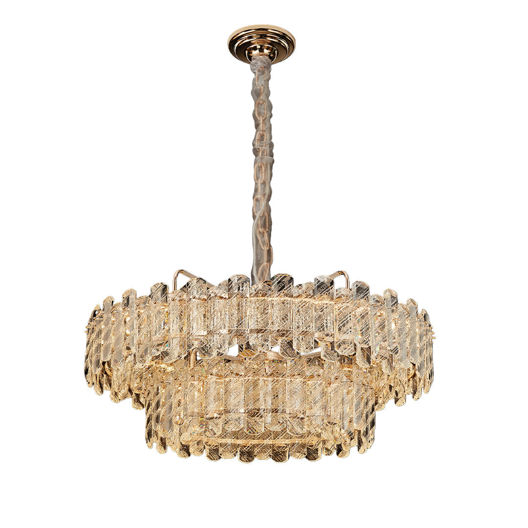Nordic Crystal Chandelier, Carbon Steel Gold Ceiling Light, view 14