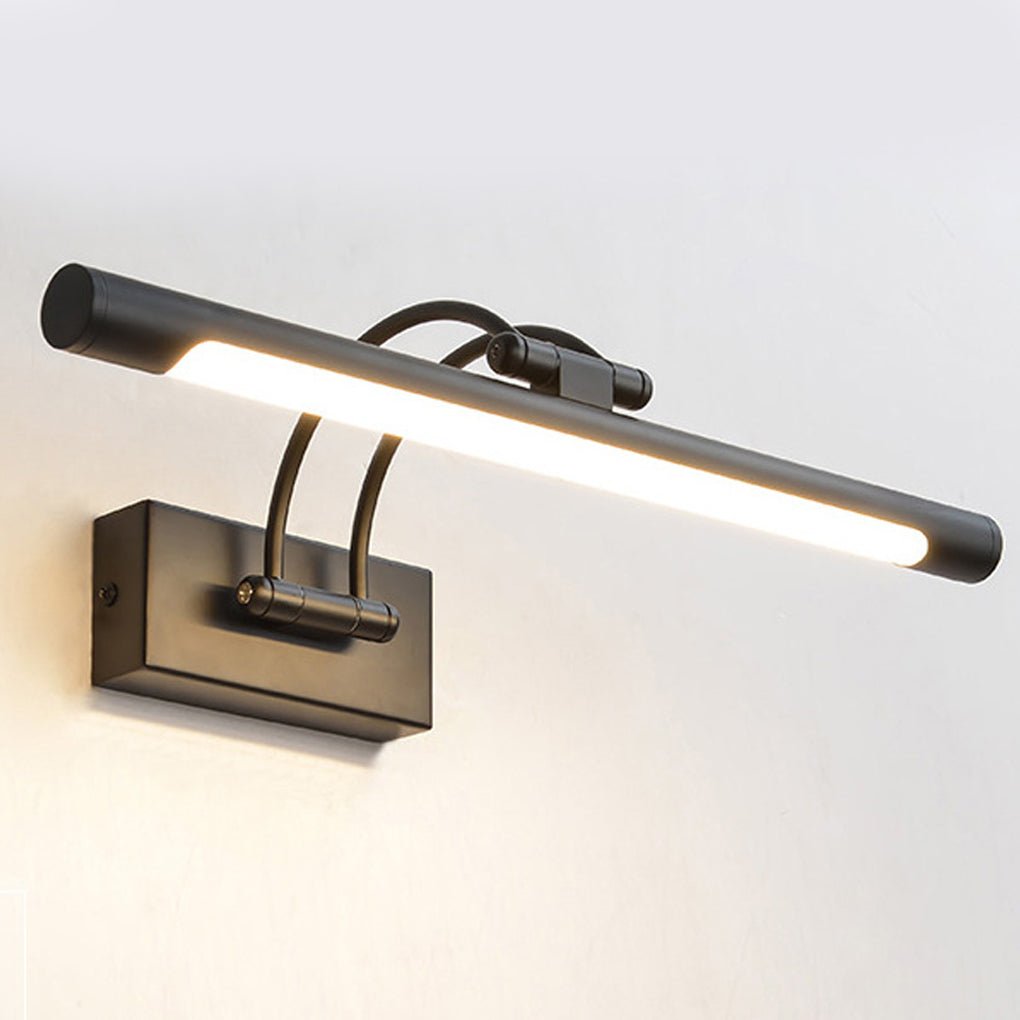 Pivot Head Vanity Light, Brushed Metal Bathroom Bar Light