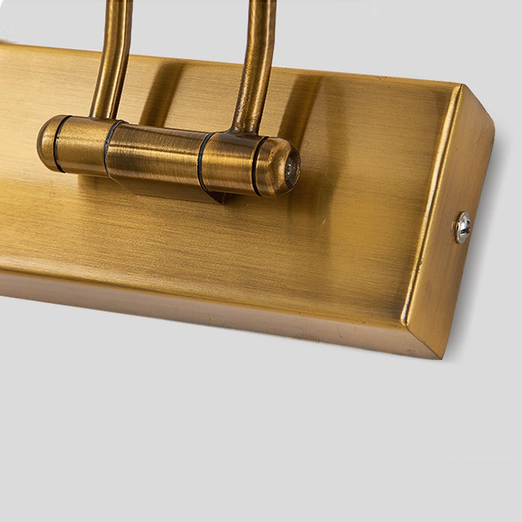 Pivot Head Vanity Light, Brushed Metal Bathroom Bar Light