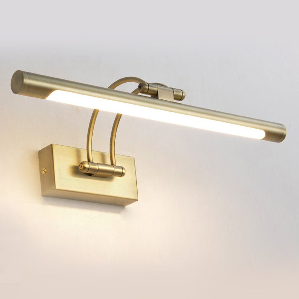 Pivot Head Vanity Light, Brushed Metal Bathroom Bar Light