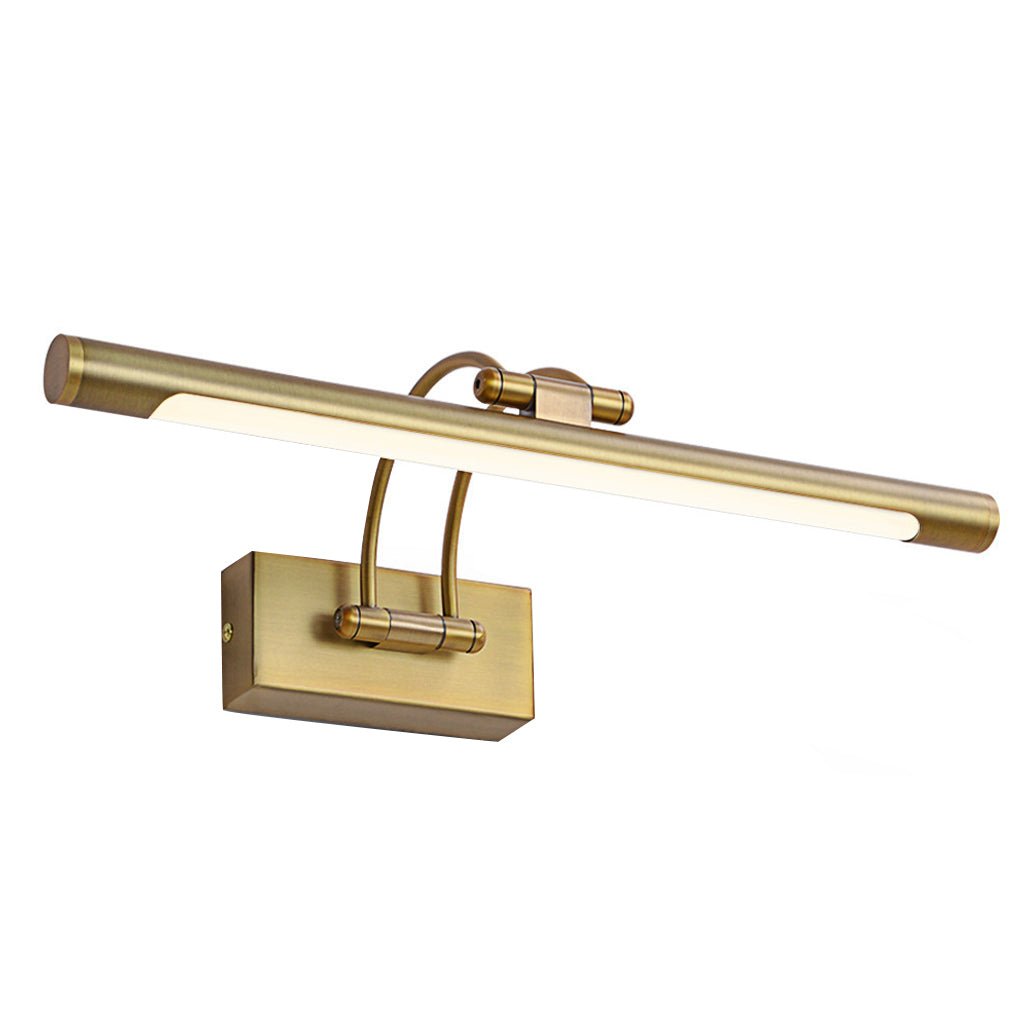 Pivot Head Vanity Light, Brushed Metal Bathroom Bar Light