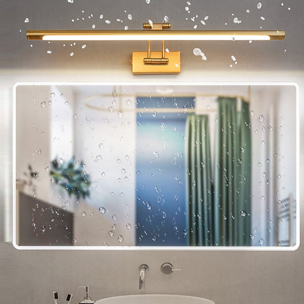 Pivot Head Vanity Light, Brushed Metal Bathroom Bar Light