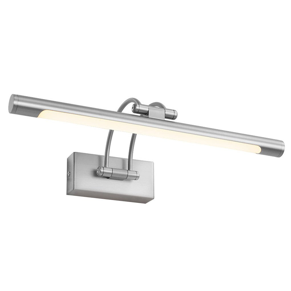 Pivot Head Vanity Light, Brushed Metal Bathroom Bar Light