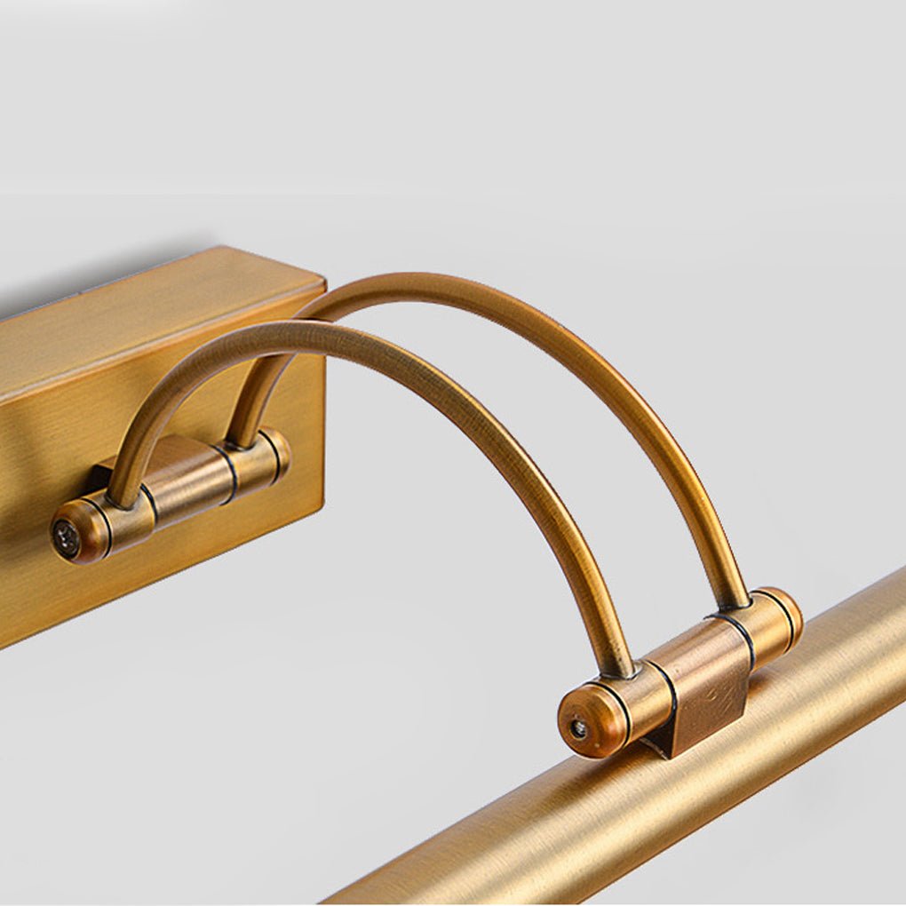 Pivot Head Vanity Light, Brushed Metal Bathroom Bar Light