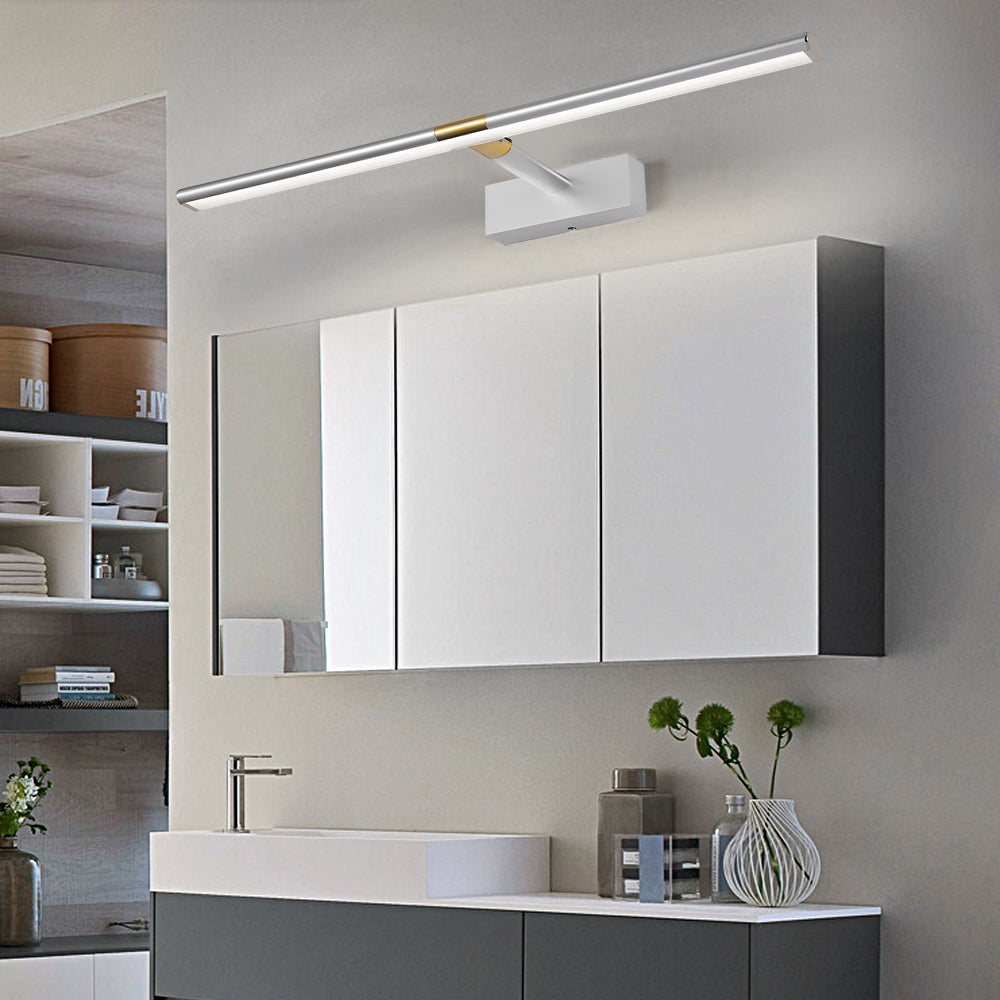 Extending Arm Vanity Light, Matte Aluminum LED Bath Bar