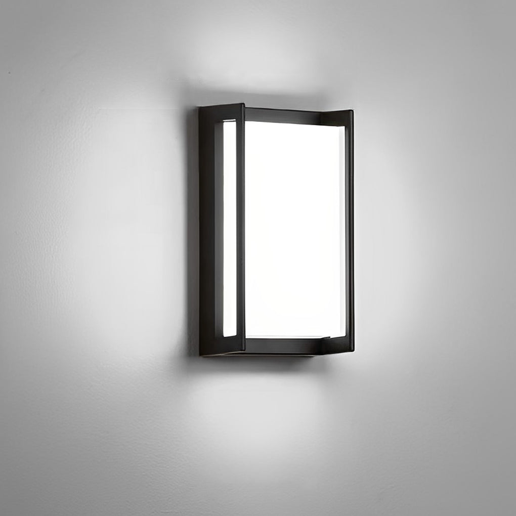Geometric Minimalist Wall Light, Black Aluminum Outdoor Sconce, view 6