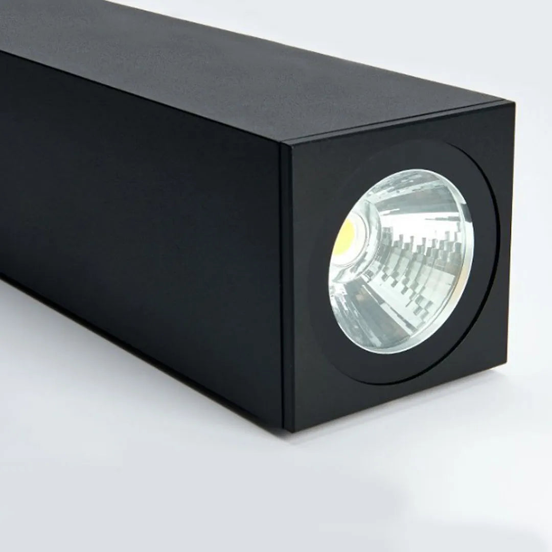 Slim Column Outdoor Wall Light, Black Aluminum Facade Light