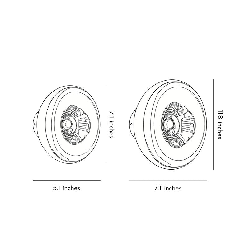 Lava Glass Disc Wall Sconce, Polished Metal Accent Light
