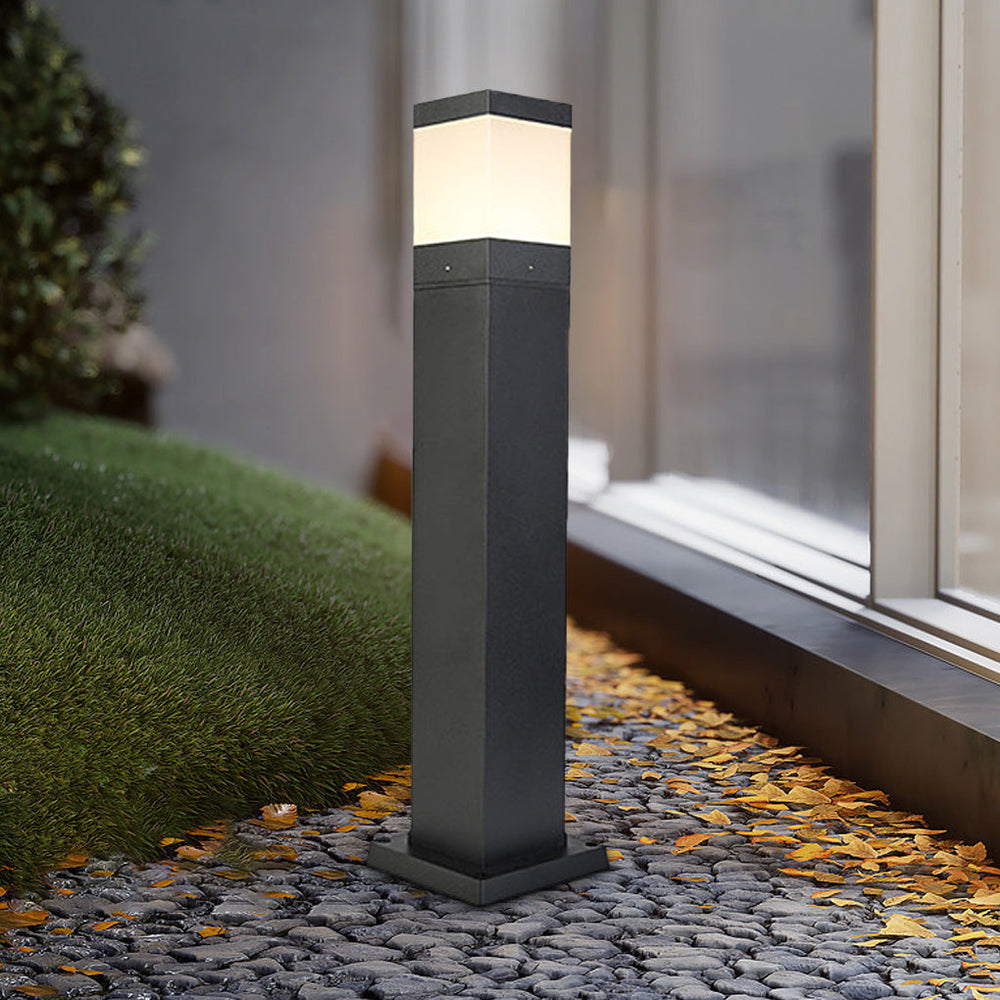 Square COB Bollard Light, Commercial Grade Walkway Fixture, view 5