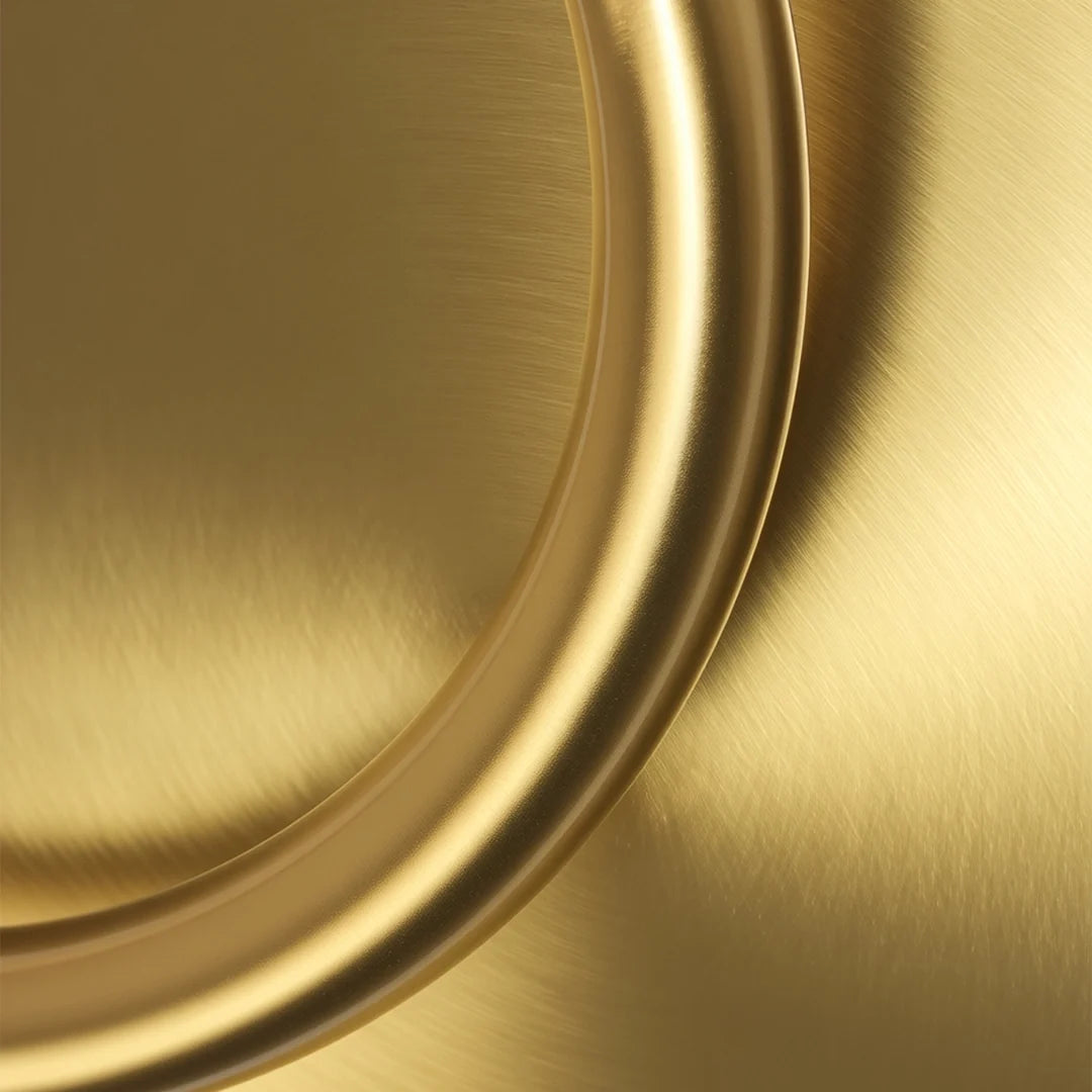 Loop Arm Double Wall Sconce, Gold and Black Metal Light