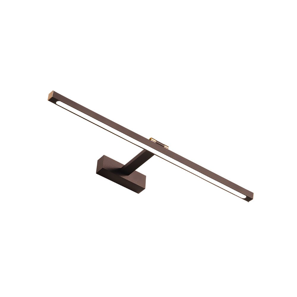 Pivot Head Vanity Light Bar, White and Bronze Mirror Light
