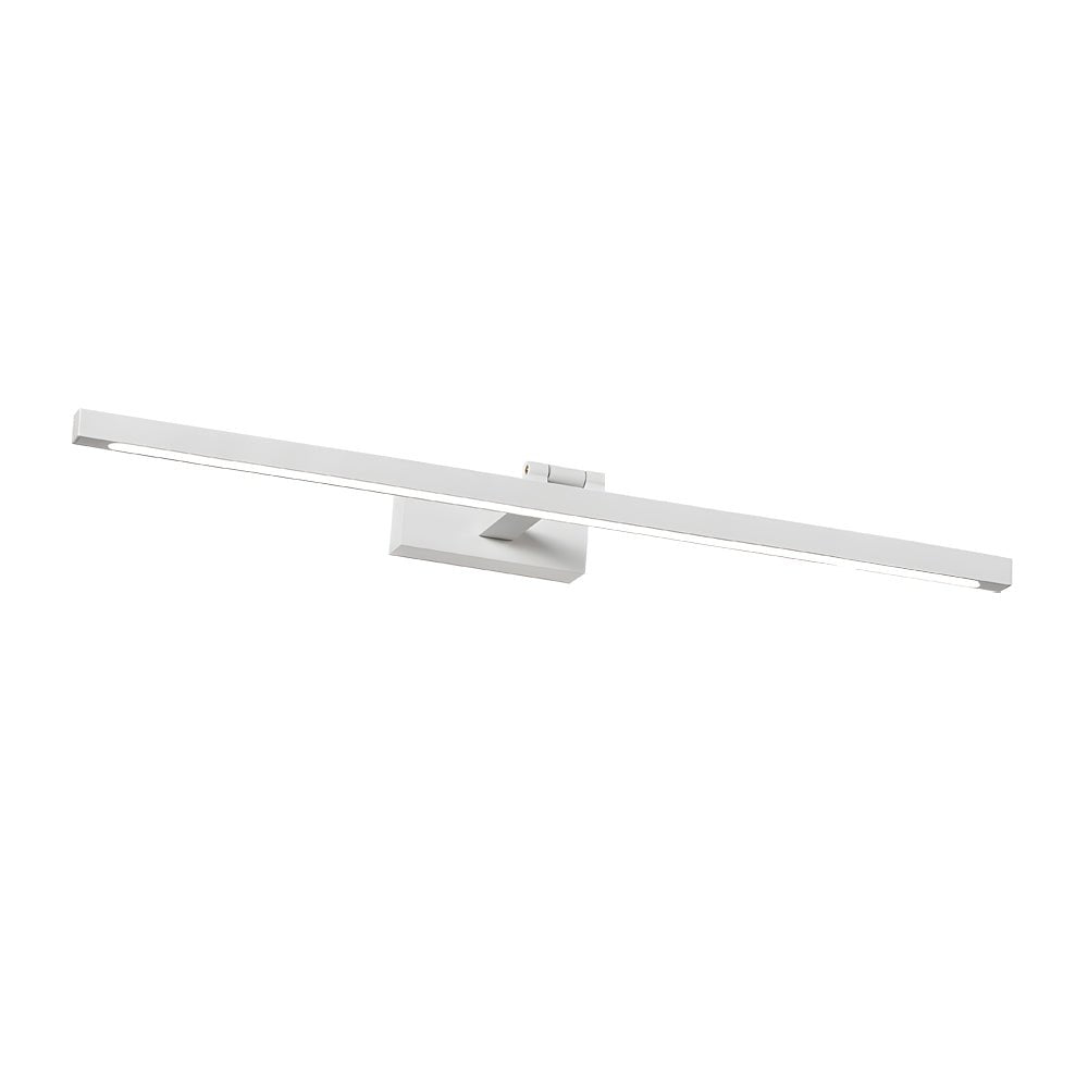 Pivot Head Vanity Light Bar, White and Bronze Mirror Light