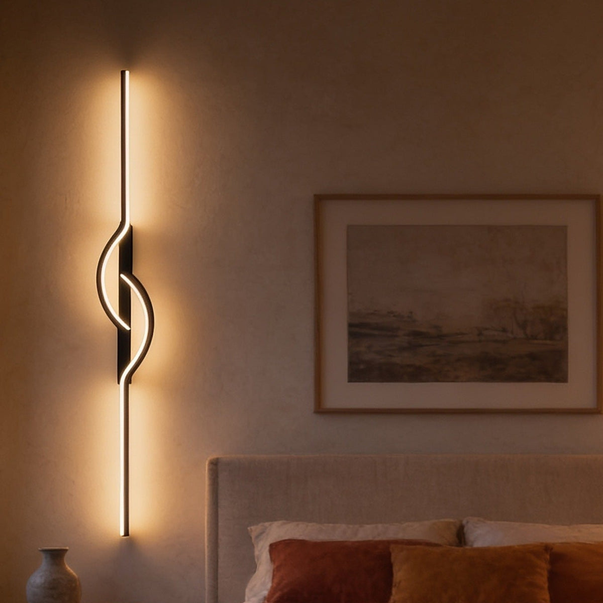 Modern Linear Wall Sconce, 23.6 in x 3.1 in, Dimmable, close view