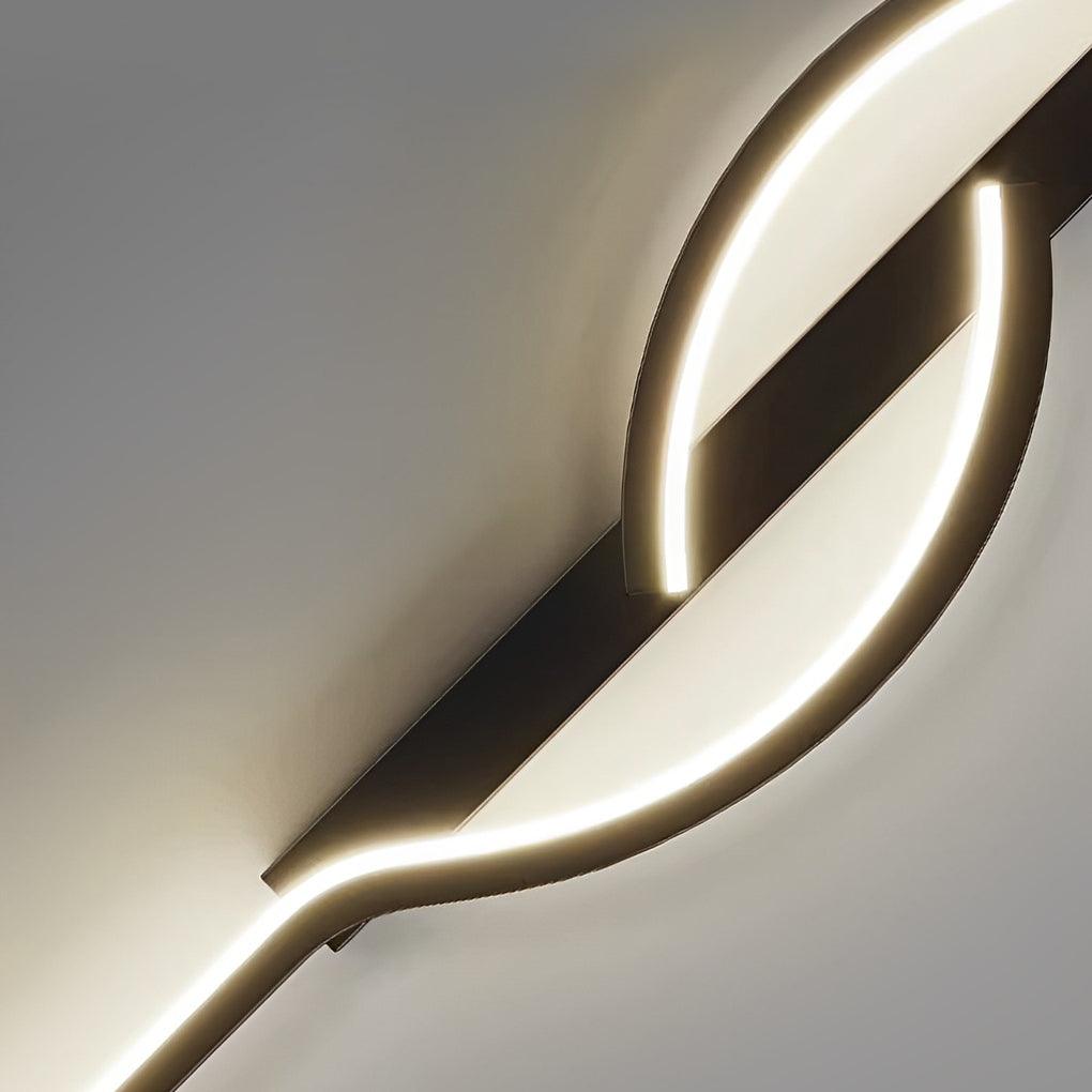 Modern Linear Wall Sconce, Creative Black Aluminum Strip, view 11
