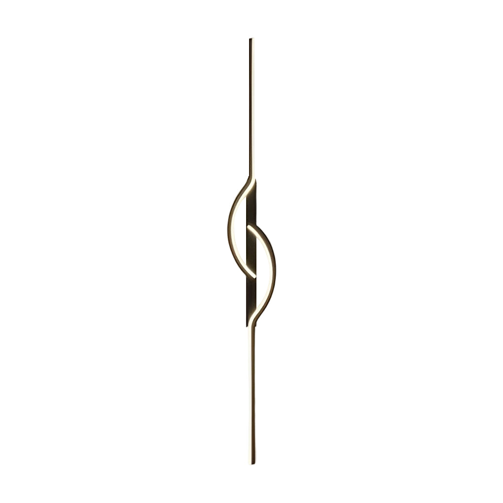 Modern Linear Wall Sconce, Creative Black Aluminum Strip, view 12