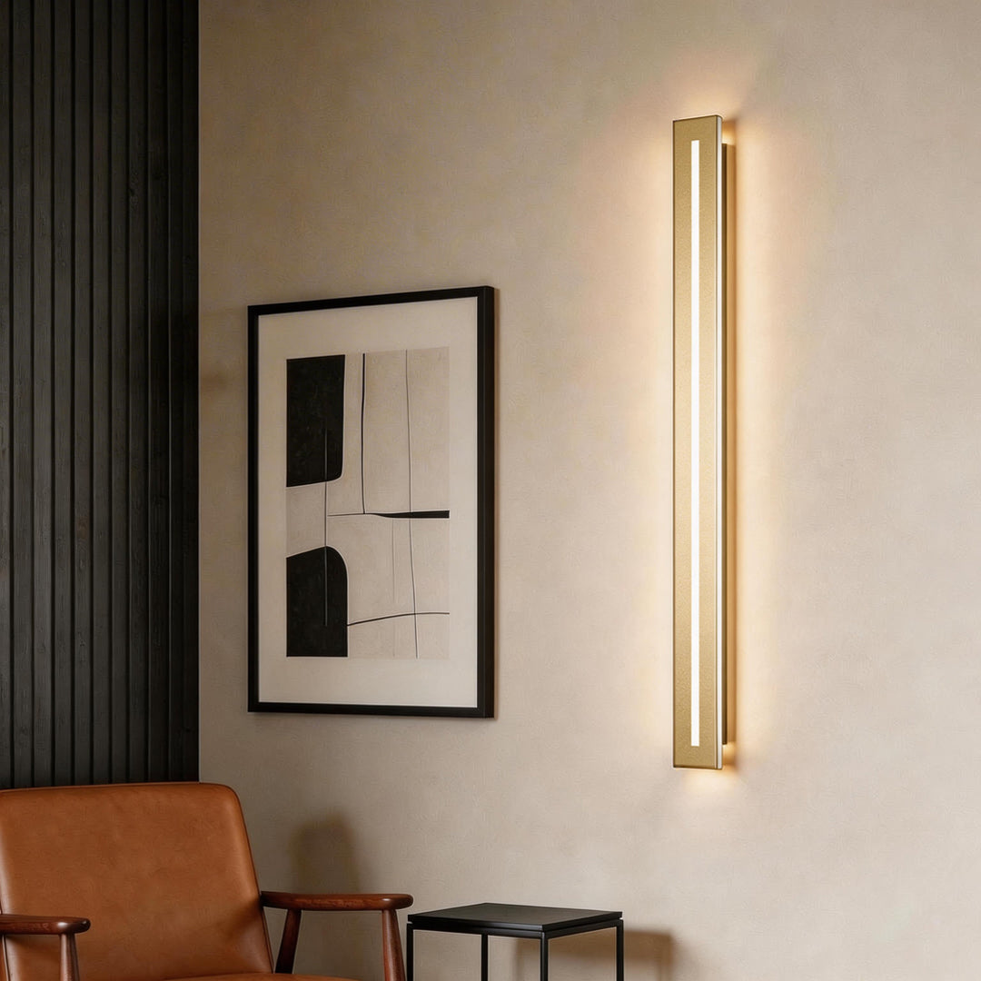 Slimline Linear Wall Sconce, Iron and Acrylic Bar Light
