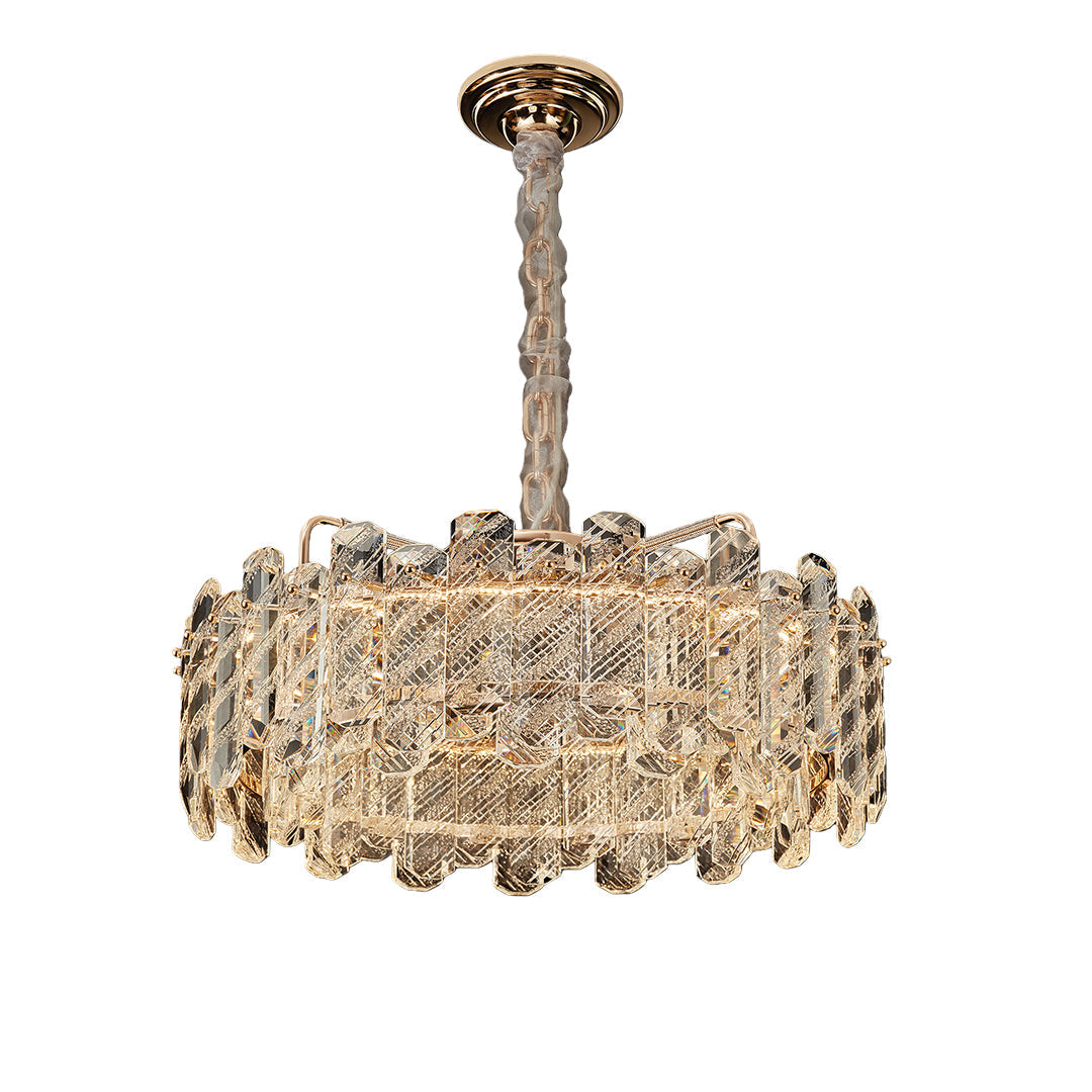 Nordic Crystal Chandelier, Carbon Steel Gold Ceiling Light, view 10