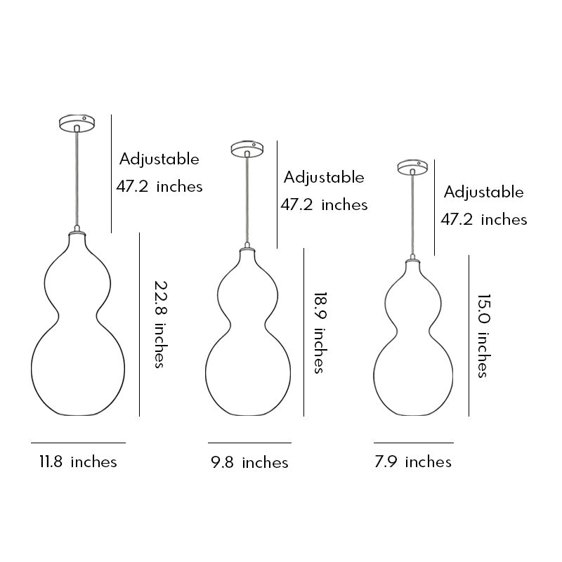 Woven Gourd Outdoor Pendant, Natural Rattan Hanging Light 15