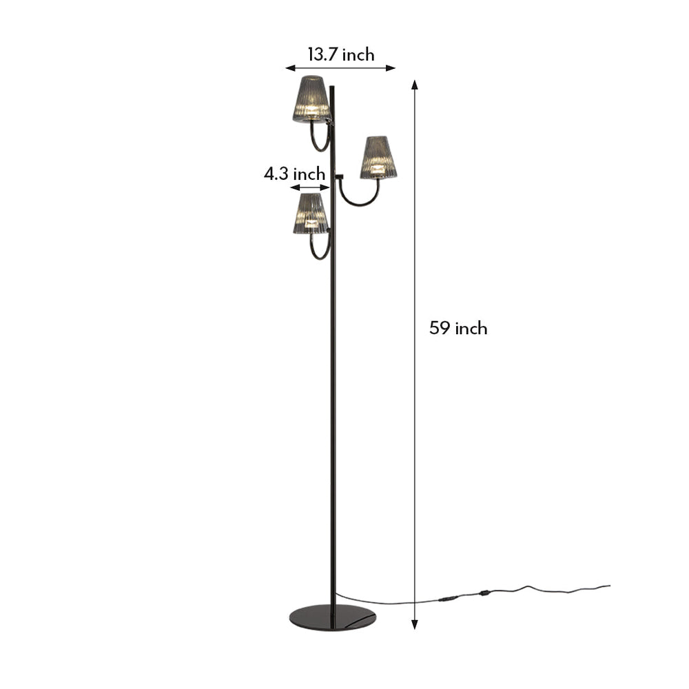 Minimalist Black Floor Lamp, Contemporary Standing Accent Light, view 10